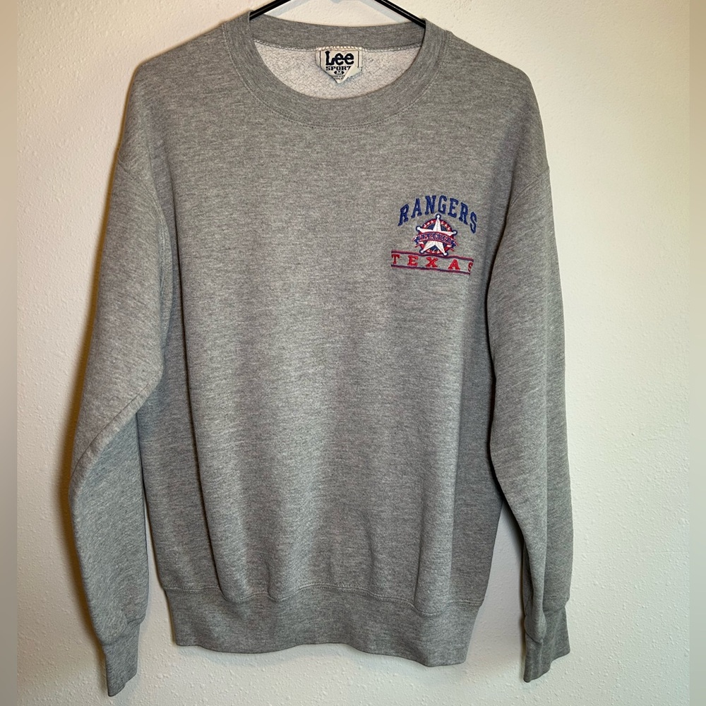 LEE SPORT VTG Texas Rangers Sweatshirt Women’s M Oversized Baseball Y2K 90s
